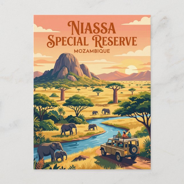 Carte Postale Réserve spéciale de Niassa Mozambique (Devant)