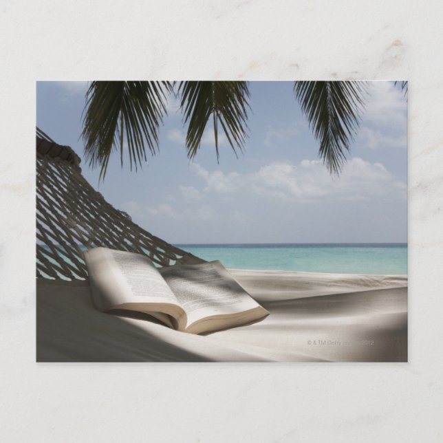 Carte Postale Réservez sur un hamac sous une palme (Devant)