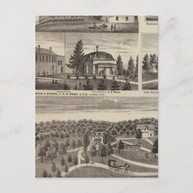 Carte Postale Résidence à Hutchinson, Minnesota (Devant)