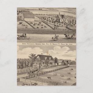 Carte Postale Résidence agricole de I Lee et résidence de T Mitc