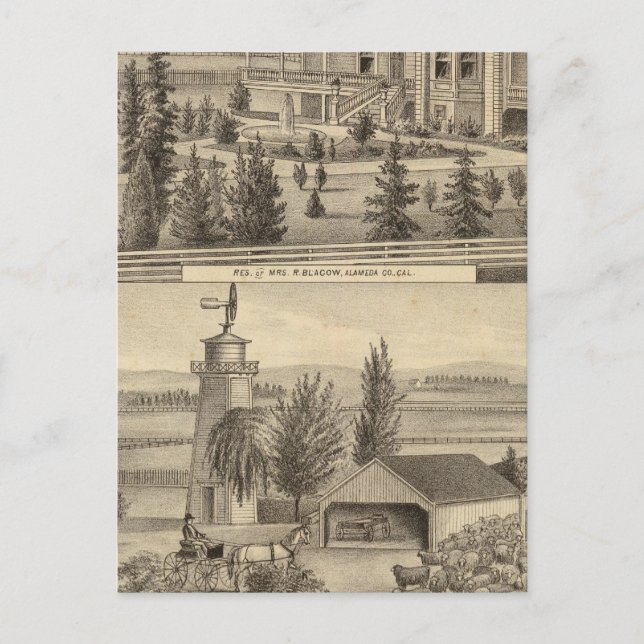 Carte Postale Résidence Blacow, ferme (Devant)