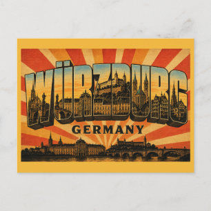Carte Postale Résidence de Wurtzbourg en Allemagne