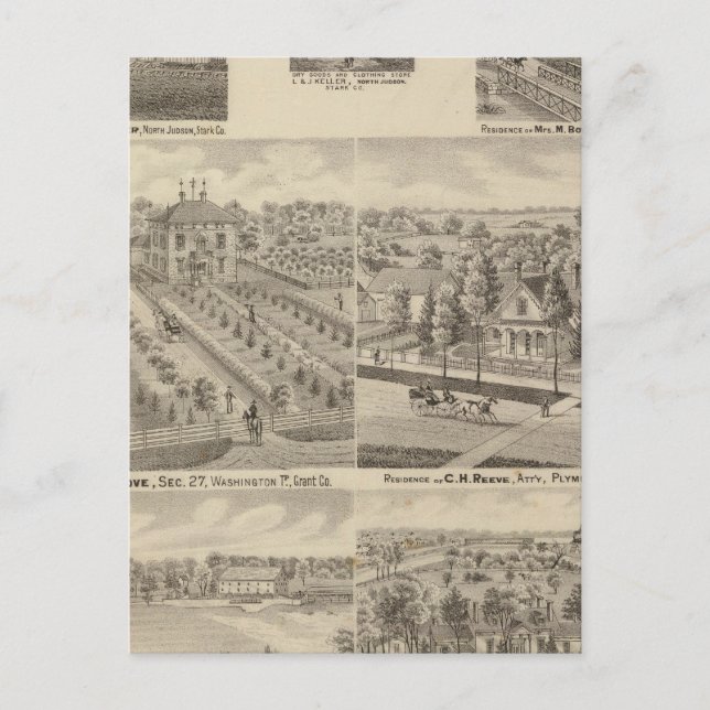 Carte Postale Résidence et moulin de L & J Keller (Devant)