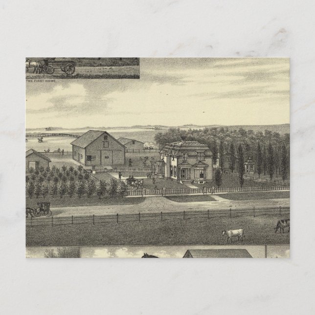 Carte Postale Résidence Schulz, Nebraska (Devant)