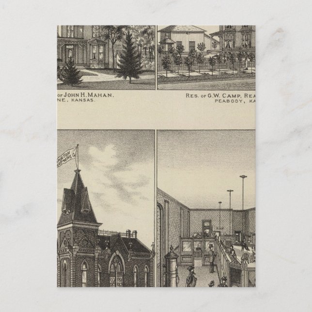 Carte Postale Résidences, Abilene, Kansas (Devant)