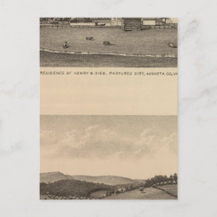 Carte Postale Résidences Brown, comté d'Augusta