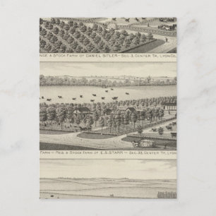 Carte Postale Résidences et fermes en Lyon Comté, Kansas