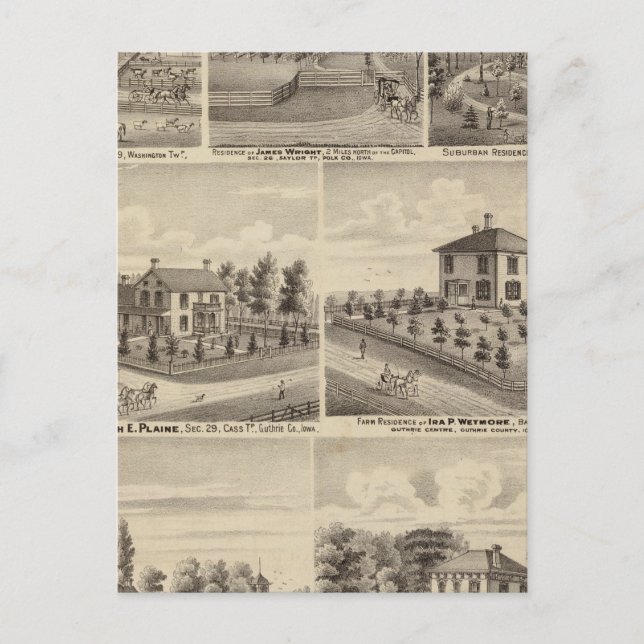 Carte Postale Résidences, fermes en Polk (Devant)