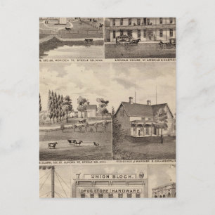 Carte Postale Résidences, Fermes et Entreprises, Minnesota