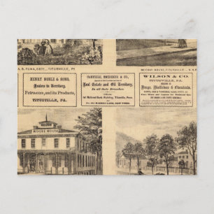 Carte Postale Résidences, hôtels, Titusville, Franklin