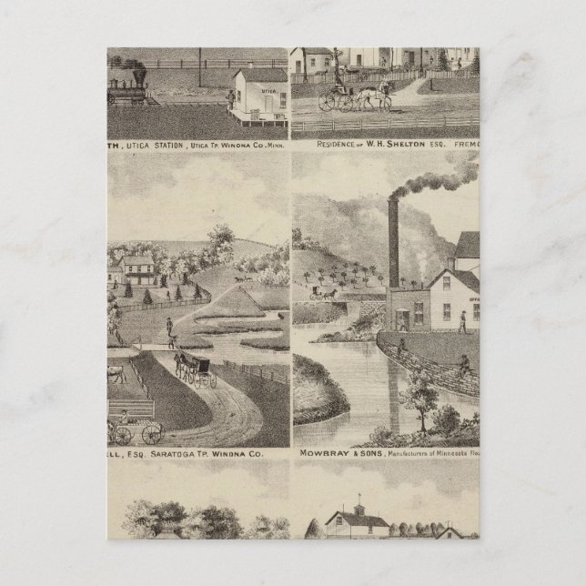 Carte Postale Résidences, Minnesota (Devant)