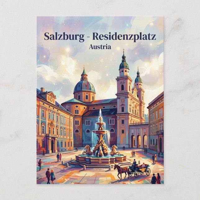 Carte Postale Residenzplatz Autriche (Devant)