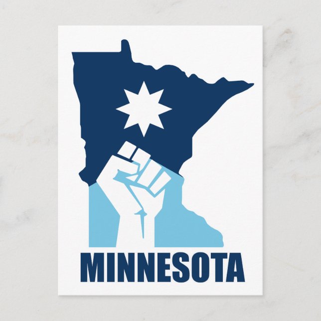 Carte Postale Résister Poing Levé Minnesota (Devant)