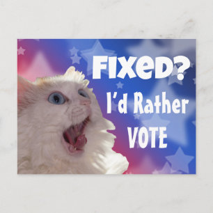Carte Postale Résolu ? Je préfère voter