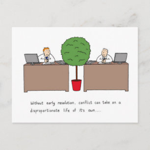 Carte Postale Résolution des conflits en milieu de travail, Dess