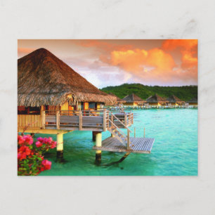 Carte postale - Resorts romantiques Tahiti Bora Bo