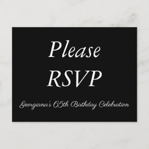 Carte postale Respectable "Please RSVP"