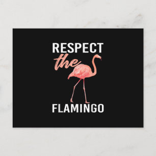 Carte Postale Respectez Le Flamant Rose Amateur de Flamants Ro