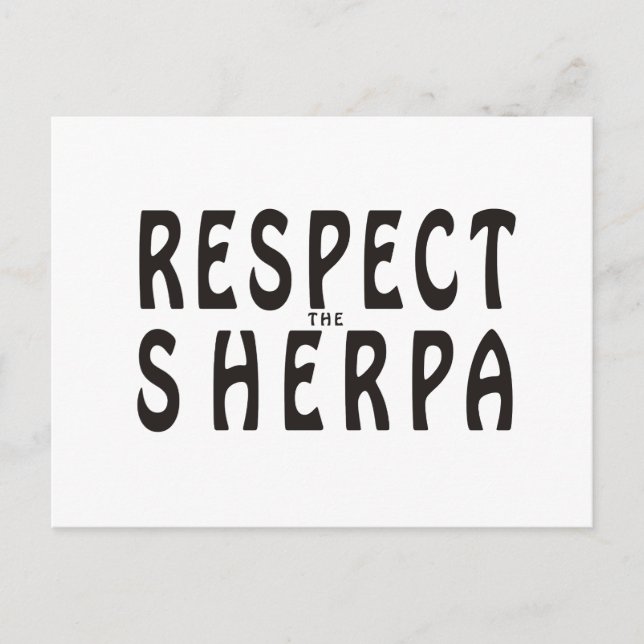 Carte Postale Respectez Le Sherpa (Devant)