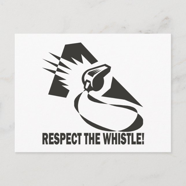 Carte Postale Respectez Le Sifflet (Devant)