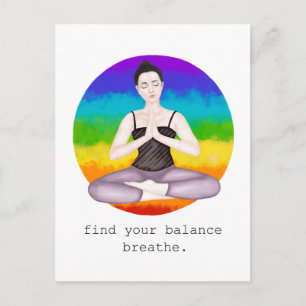 Carte Postale respire. chakras