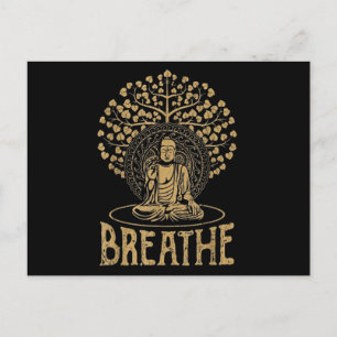 Carte Postale Respire l'idée du Bouddha Yoga et méditation