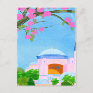 Carte Postale Ressort aquarelle à Istanbul