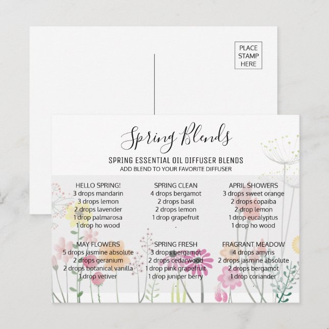 Carte postale Ressort Essential Oils Blend (Devant / Derrière)