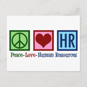 Carte Postale Ressources humaines Peace Love HR