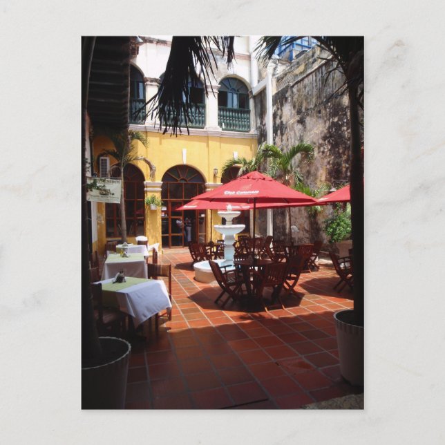Carte Postale Restaurant Courtyard Postcard (Devant)