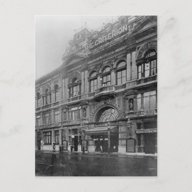 Carte Postale Restaurant et théâtre Criterion, 1902 (Devant)