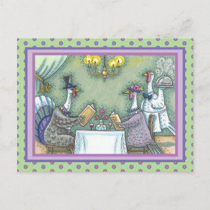 CARTE POSTALE RESTAURANT FINE TURQUIE, GRÂCE À L'HUMOUR OISEAU
