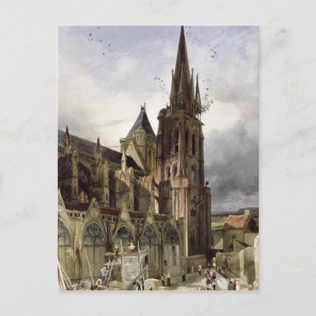 Carte Postale Restauration de l'église abbatiale de St. Denis en (Devant)