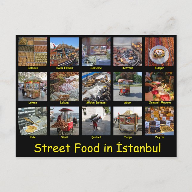 Carte Postale Restauration de rue à Istanbul (Devant)