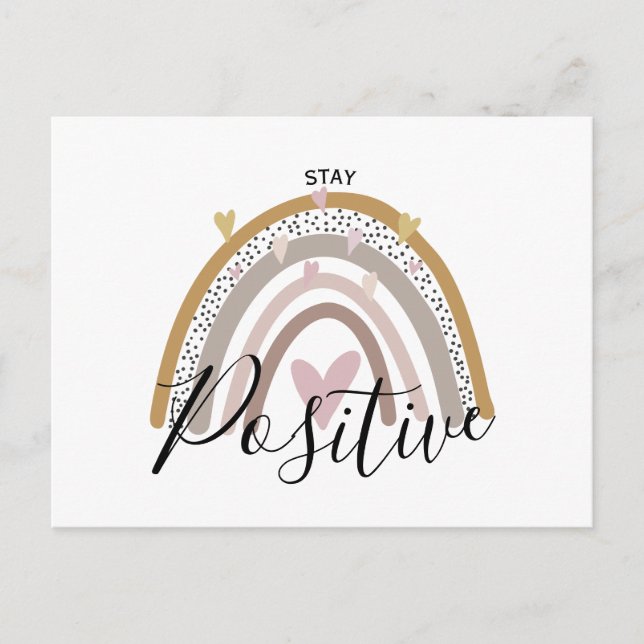 Carte Postale rester positif (Devant)