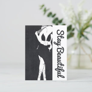 Carte Postale Restez belle épaisse poussette