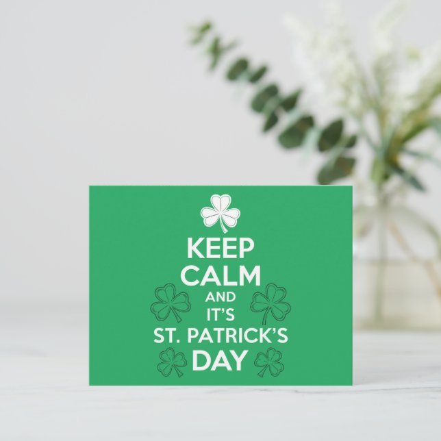 Carte Postale Restez calme, c'est la Saint-Patrick irlandais  (Debout devant)