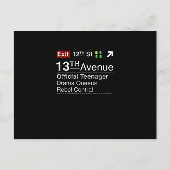 Carte Postale Restez calme, cet adolescent a des rêves new-yorka (Devant)