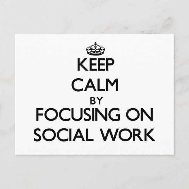 Carte Postale Restez calme en vous concentrant sur le travail so (Devant)