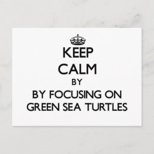 Carte Postale Restez calme en vous concentrant sur les tortues d