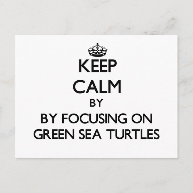 Carte Postale Restez calme en vous concentrant sur les tortues d (Devant)