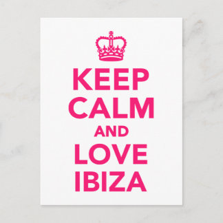 Carte Postale Restez calme et aimer Ibiza