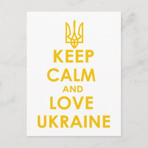 Carte Postale Restez calme et aimez l'Ukraine
