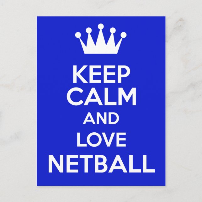 Carte Postale Restez Calme Et Amoureux Netball (Devant)