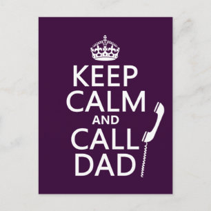 Carte Postale Restez calme et appelez papa