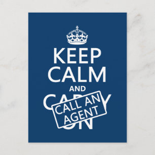 Carte Postale Restez calme et appelez un agent