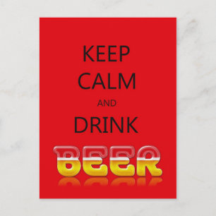 Carte Postale Restez calme et buvez de la bière