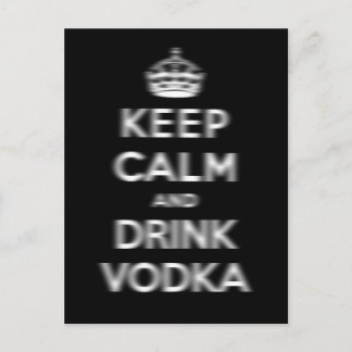 Carte Postale Restez calme et buvez de la vodka