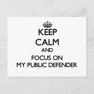 Carte Postale Restez calme et concentrez-vous sur mon défenseur 