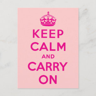 Carte Postale Restez Calme Et Continuez
